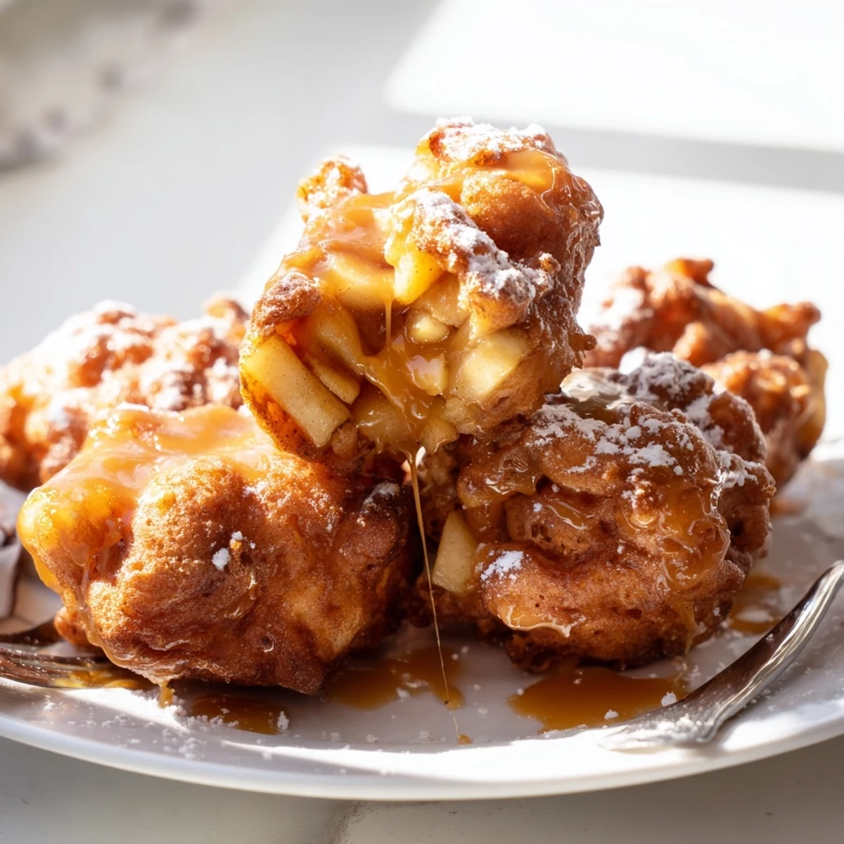 Deliciously spiced fritters with tender apples, perfect for autumn gatherings.  