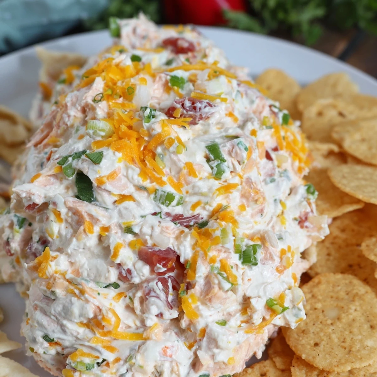 Creamy Boat Dip with zesty Rotel tomatoes and cheddar, perfect for snacking.  