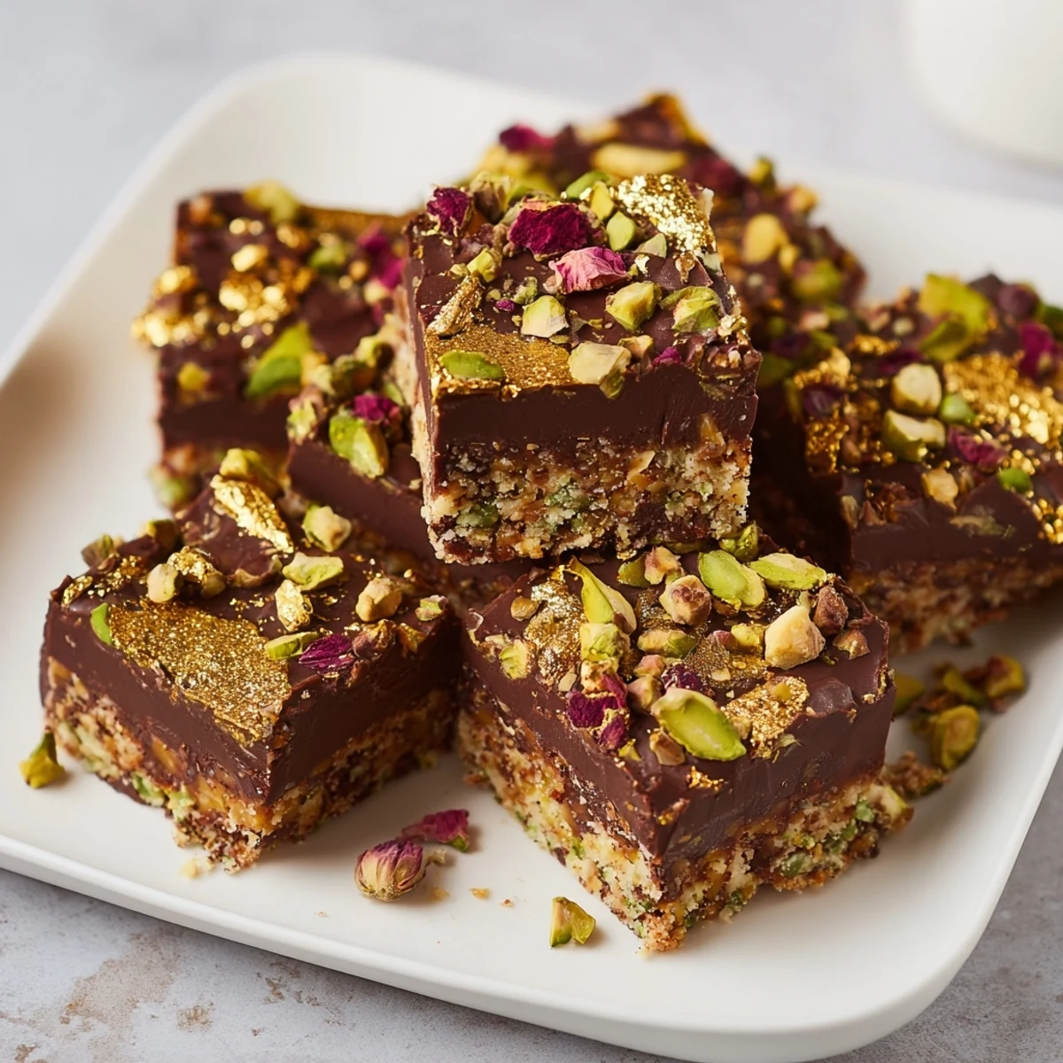 Indulge in Chocolate Bar Inspired Creations nestled in a golden caramel swirl.  