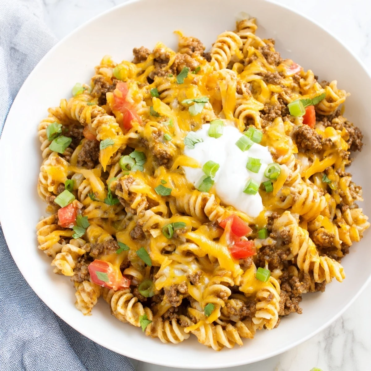 Cheesy Taco Pasta Skillet