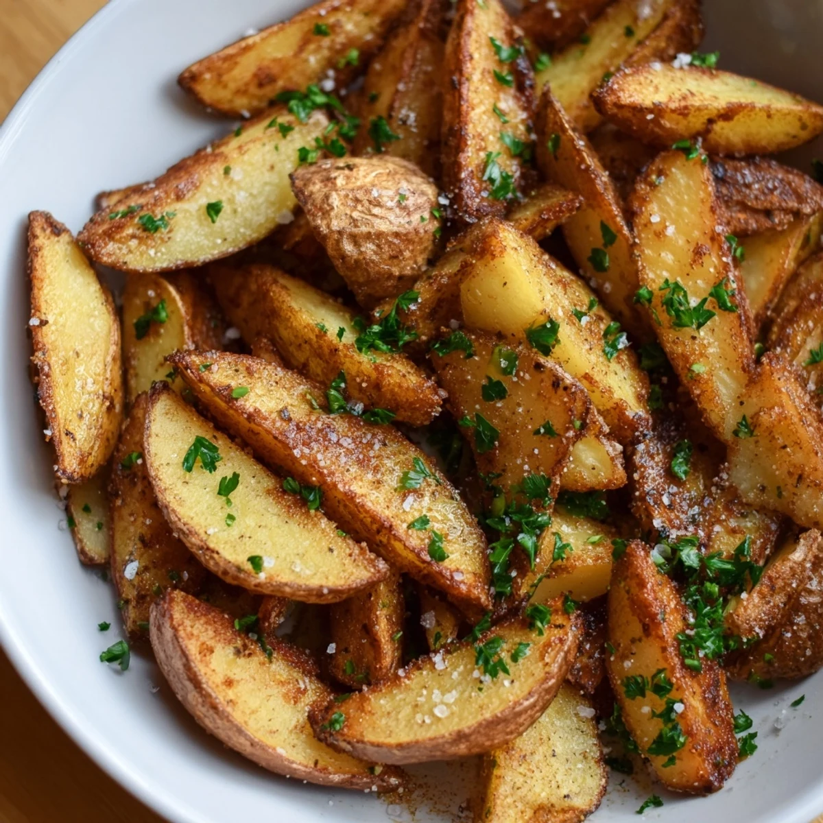 Golden, crispy 15-Minute Microwave Crispy Potatoes, seasoned with paprika, ready to enjoy as a quick side dish.