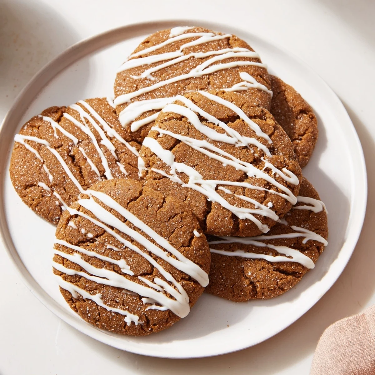 Freshly baked gingerbread latte cookies, with espresso notes and a creamy white chocolate topping.