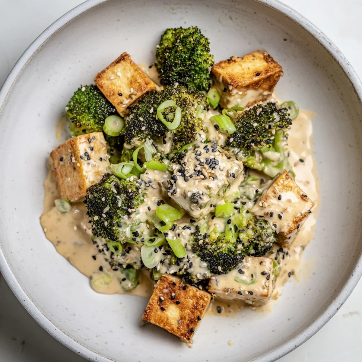 Cheesy Baked Tofu Broccoli