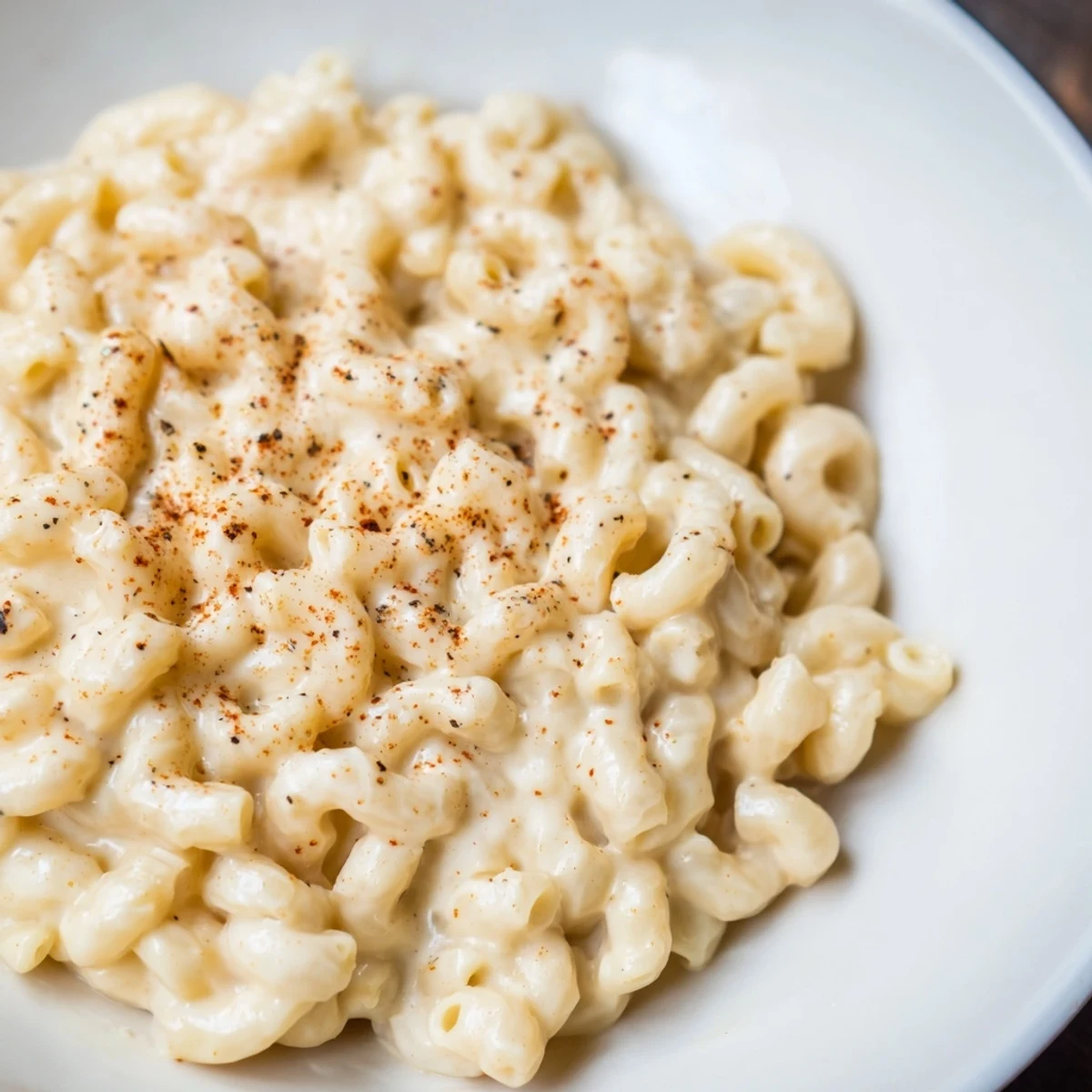 Homemade Easy Tinis Mac & Cheese: a comforting American classic, ready to be served hot.