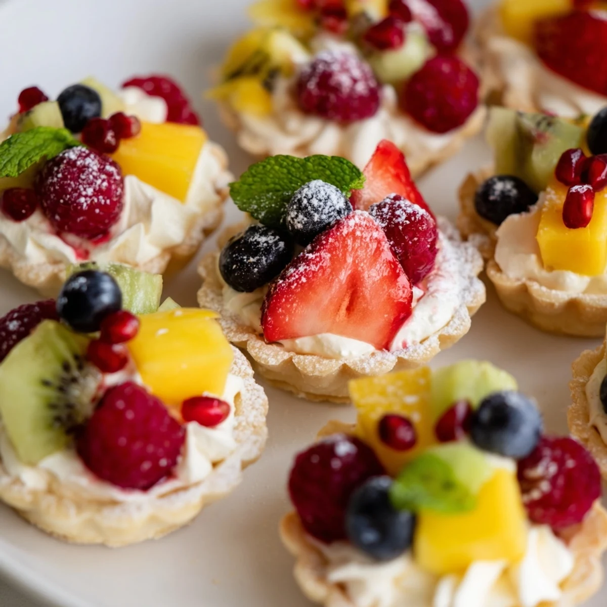 Sweet and fruity heart-shaped board of tarts bursting with color, ideal for Valentine's Day treats.