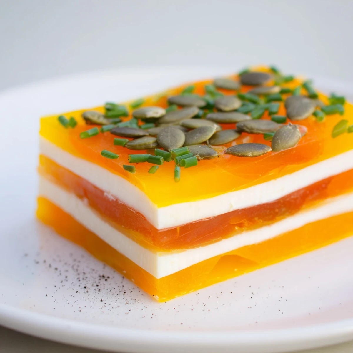 Vivid Serengeti Sunset appetizer: Layered apricots and Gouda create a beautiful orange sunset on a platter.