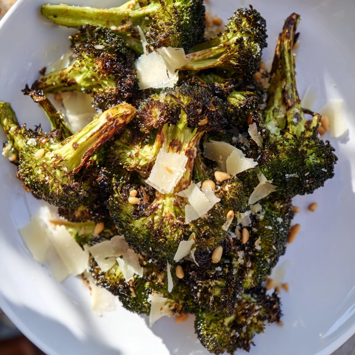 Savory Charred Broccoli Salad with smoky edges, bursting with lemon and Parmesan flavors.
