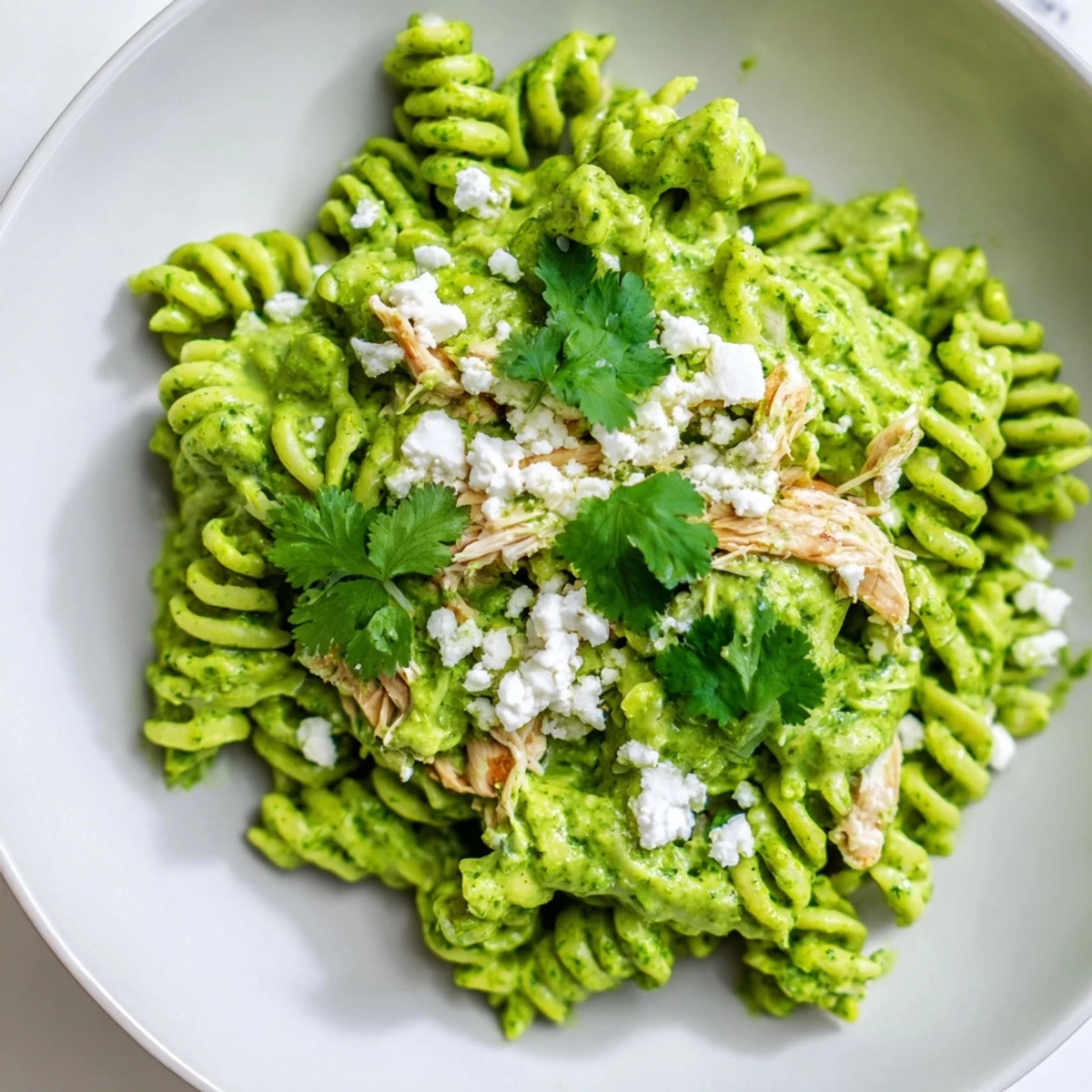 Cilantro Lime Chicken Pasta served warm with lime wedges and fresh cilantro garnish on a rustic plate.