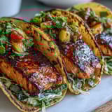 Grilled Salmon Mango Salsa Tacos