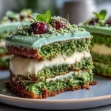 Mini matcha birthday cake, a fluffy brunch treat, ready for delightful celebration smashing.