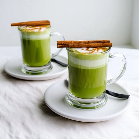 Steaming Maple Cinnamon Gingerbread Matcha Oat Latte, topped with cinnamon, ready to warm you.