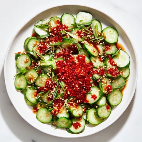 Crisp cucumber shaker salad with chili crisp, bursting with the vibrant flavors, a perfect side.
