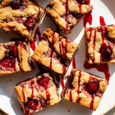 Cherry Cola Blondie Bars