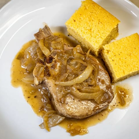 Smothered Pork Chops Cornbread