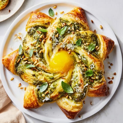 Savory Star-Shaped Pesto Pinwheels