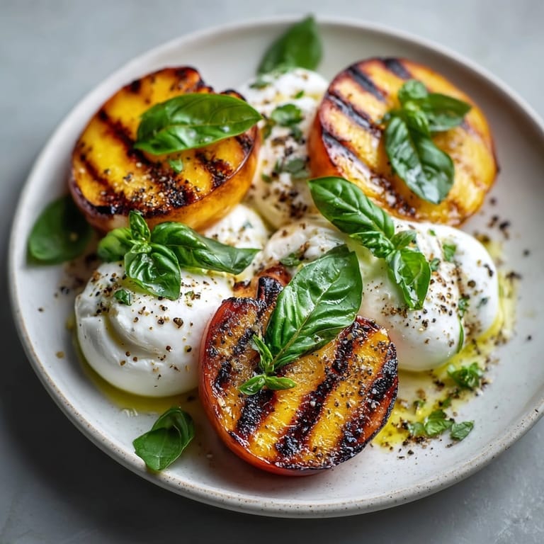 Summer's best: Peaches and burrata salad, grilling brings smoky flavors, refreshing fresh basil.