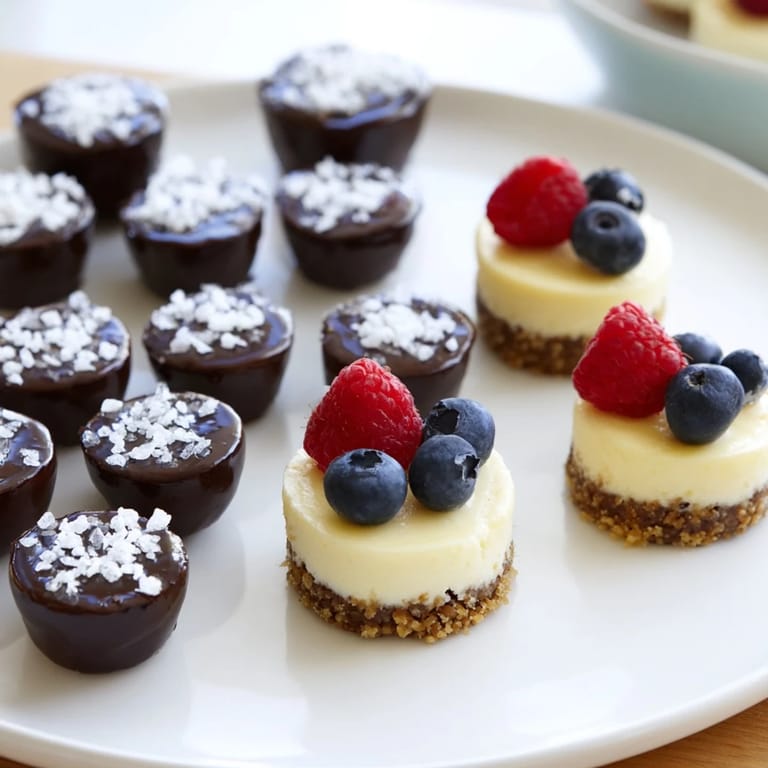 Golden-crusted Mini Dessert Bites Trio, a colorful collection of easy-to-grab delicious mini pastries.