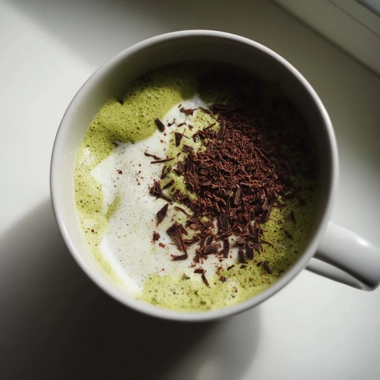 Enjoy a flavorful Matcha Hot Cocoa Protein Mug, a quick and delicious protein-packed drink.