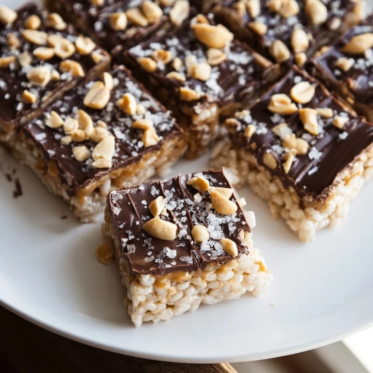 These decadent Peanut Butter Chocolate Rice Cakes, chilled and ready to eat, offer a satisfying crunch and creamy texture.