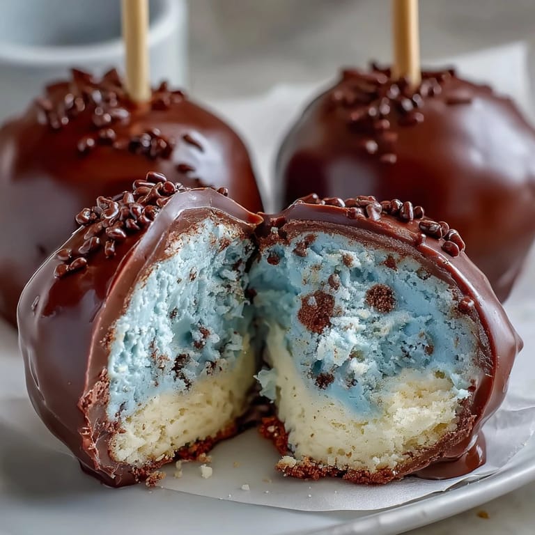 Festive cake pops in robins egg blue with cocoa speckles, offering a fun and colorful bite-sized dessert for Easter celebrations.