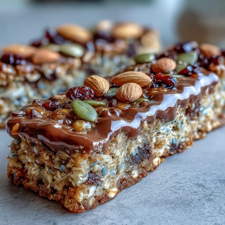 Golden Nut-Free Granola Bars with Honey and Oats: soft and chewy bars loaded with sunflower seeds, raisins, and a hint of cinnamon, ideal for lunchboxes.